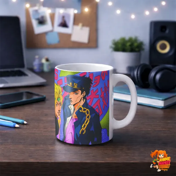 Кружка JoJo’s Bizzare Adventure Джотаро Куджо и Дио Брандо