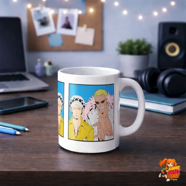 Кружка One Piece Ван-Пис Дофламинго и Трафальгар Ло