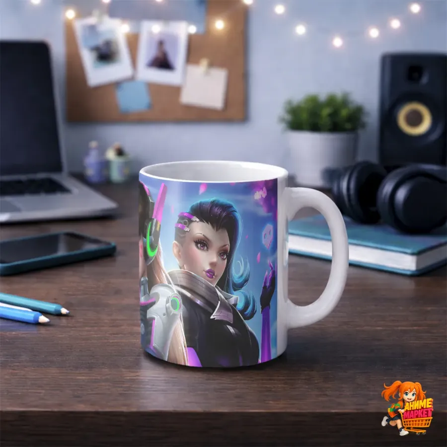 Кружка Overwatch Дива и Сомбра