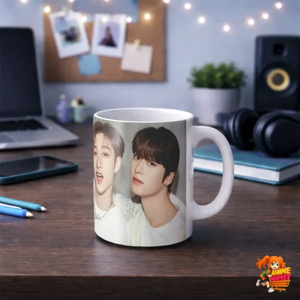Кружка k-pop Stray Kids Бан Чан и Ли Ноу Кружка k-pop Stray Kids Бан Чан и Ли Ноу