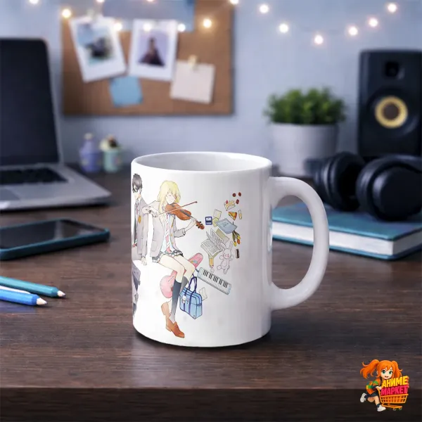 Кружка Your Lie in April Твоя апрельская ложь Каори и Косэй Кружка Your Lie in April Твоя апрельская ложь Каори и Косэй