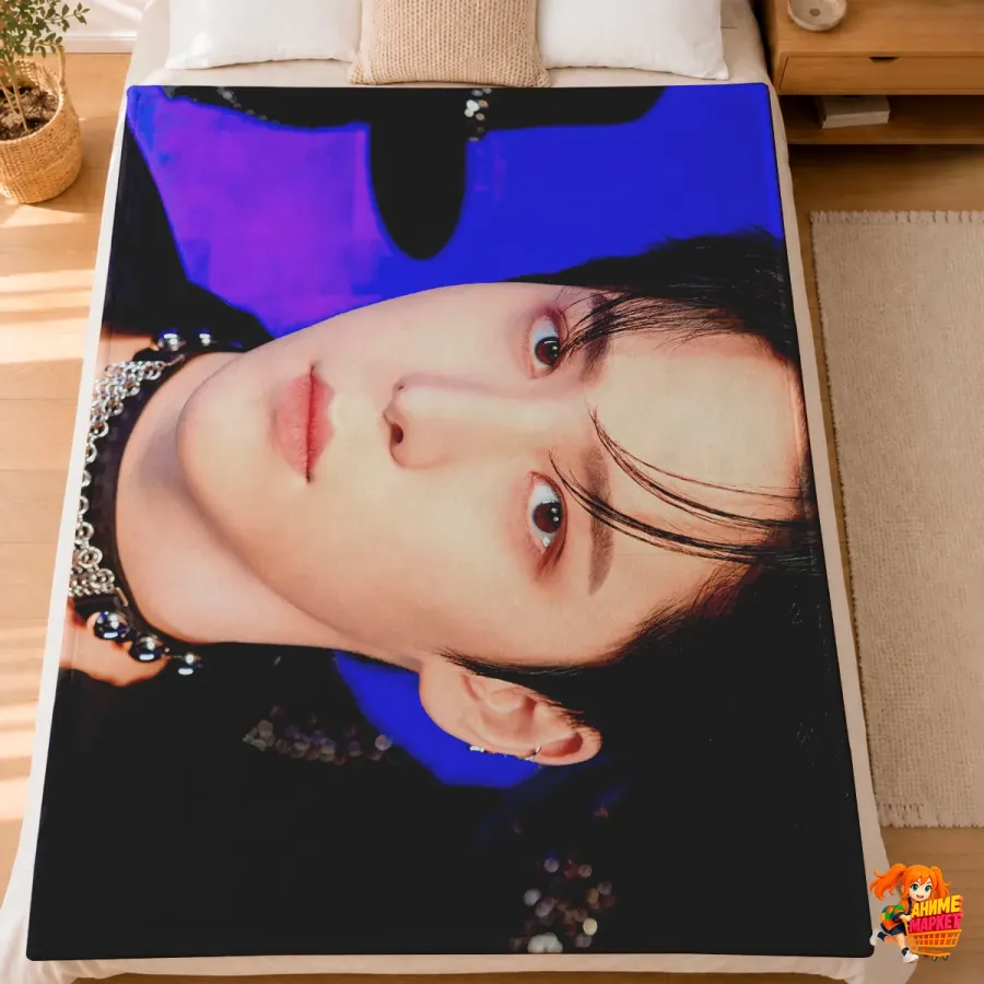 Плед с принтом Ateez Юнхо