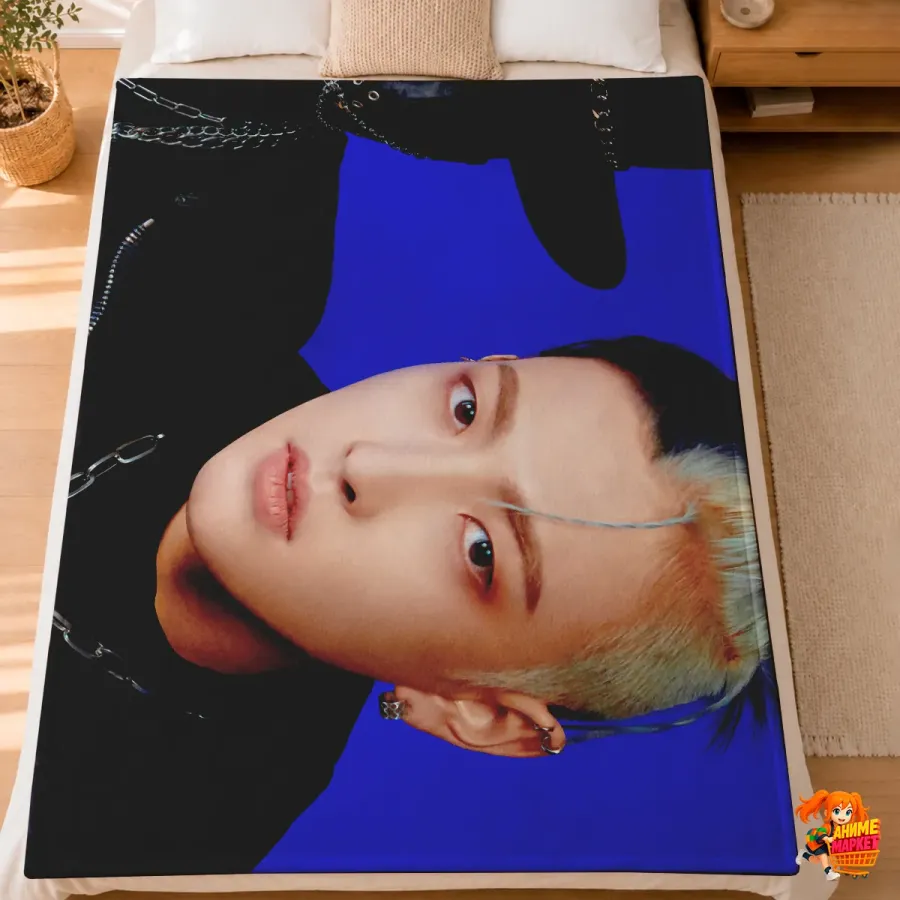 Плед с принтом Ateez Хонджун