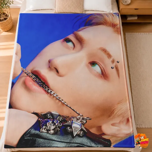 Плед с принтом Ateez Чхве Сан Плед с принтом Ateez Чхве Сан