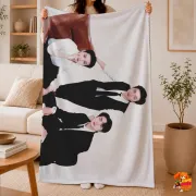 Плед с принтом k-pop BTS