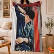 Плед с принтом k-pop BTS Шуга