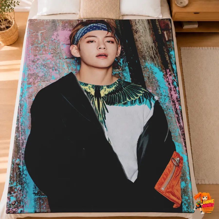 Плед с принтом k-pop BTS Ким Тэхён
