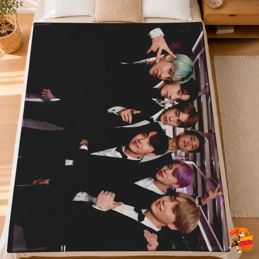 Плед с принтом k-pop BTS