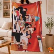Плед с принтом k-pop BTS