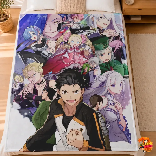 Плед с принтом Re:Zero. Жизнь с нуля в альтернативном мире Плед с принтом Re:Zero. Жизнь с нуля в альтернативном мире