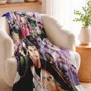 Плед с принтом Re:Zero. Жизнь с нуля в альтернативном мире