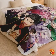 Плед с принтом Re:Zero. Жизнь с нуля в альтернативном мире