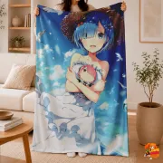 Плед с принтом Re:Zero. Жизнь с нуля в альтернативном мире