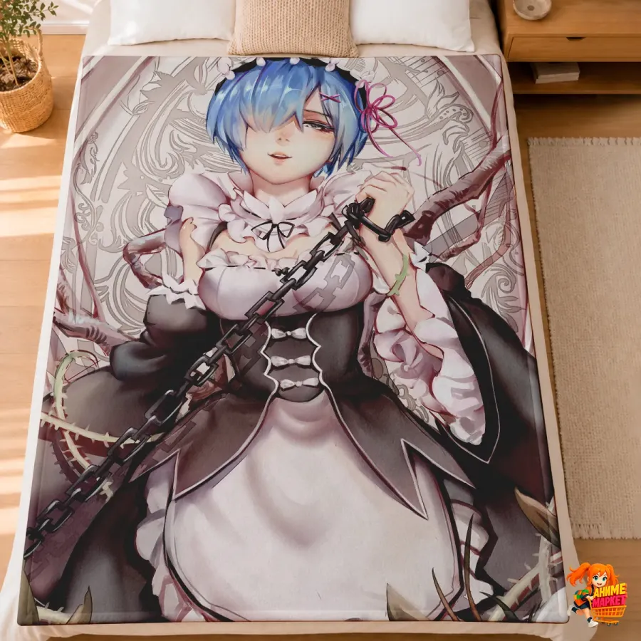 Плед с принтом Re:Zero. Жизнь с нуля в альтернативном мире