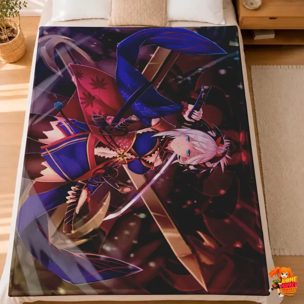 Плед с принтом Fate grand order Миямото Мусаси Плед с принтом Fate grand order Миямото Мусаси