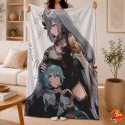 Плед с принтом Genshin Impact Геншин Импакт Шэнь Хэ и Чун Юнь
