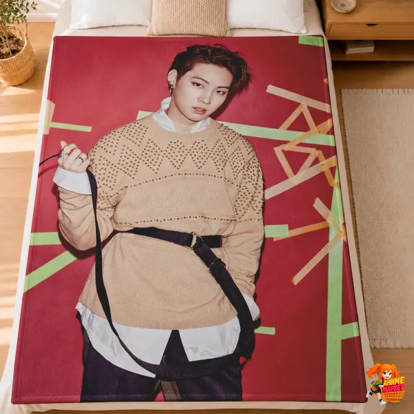 Плед с принтом k-pop Got7 Пак Чинён Плед с принтом k-pop Got7 Пак Чинён