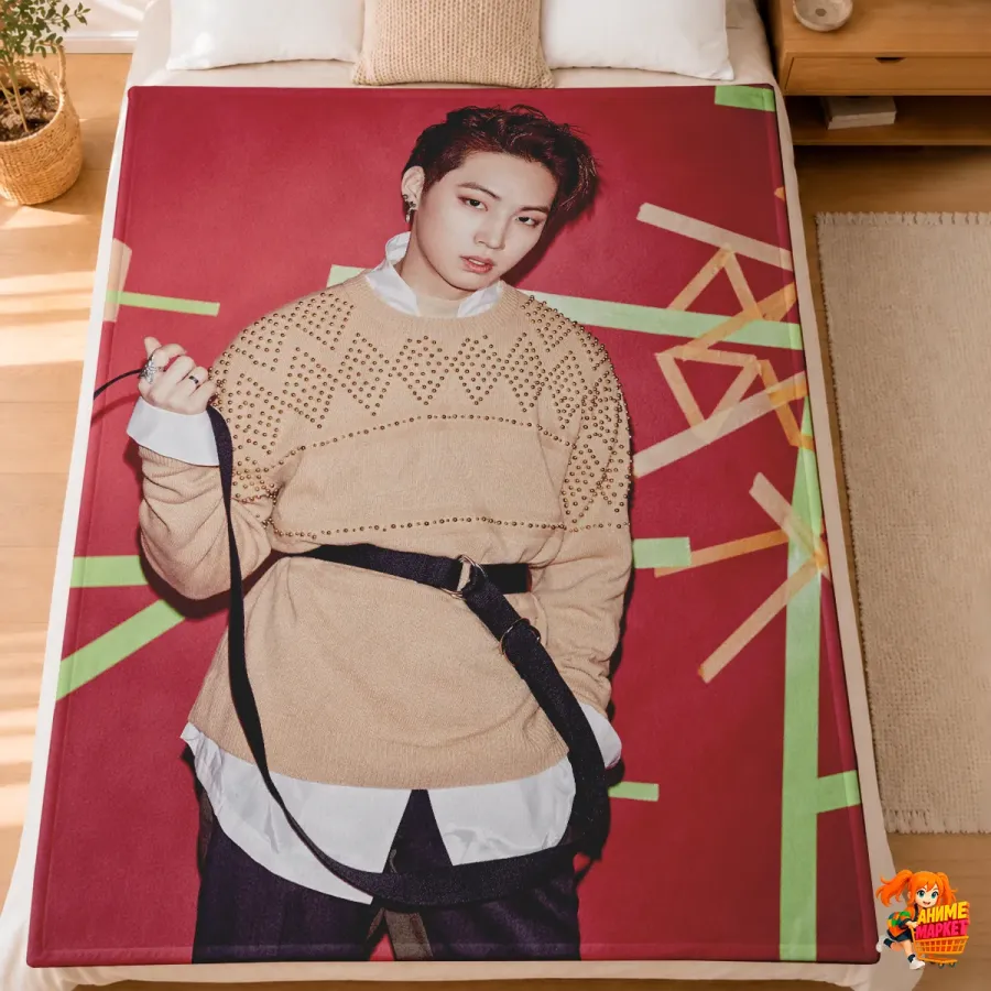 Плед с принтом k-pop Got7 Пак Чинён