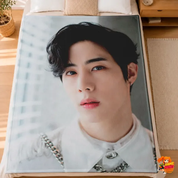 Плед с принтом k-pop Got7 Марк Туан Плед с принтом k-pop Got7 Марк Туан