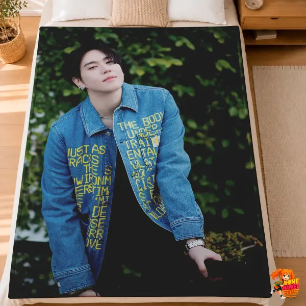 Плед с принтом k-pop Got7 Ким Югём Плед с принтом k-pop Got7 Ким Югём