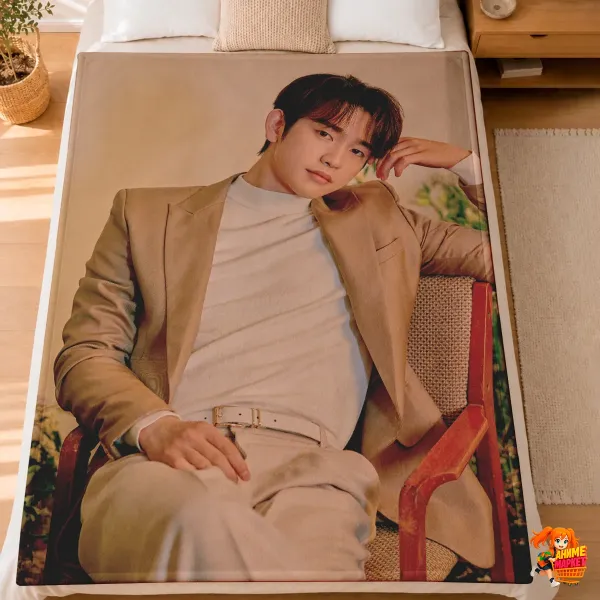 Плед с принтом k-pop Got7 Пак Чинён Плед с принтом k-pop Got7 Пак Чинён