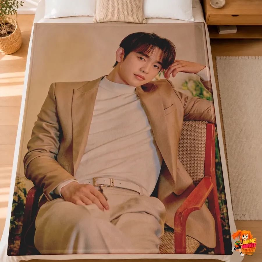 Плед с принтом k-pop Got7 Пак Чинён
