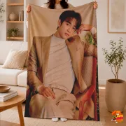 Плед с принтом k-pop Got7 Пак Чинён