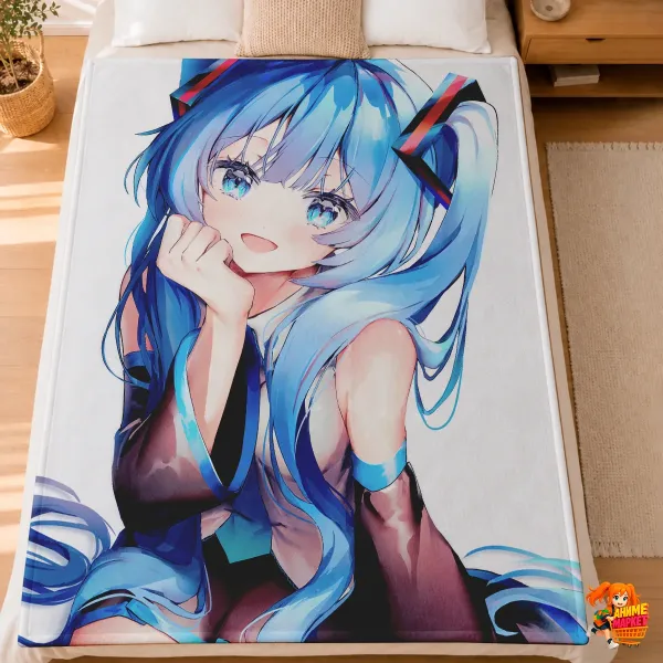 Плед с принтом Hatsune Miku Хацунэ Мику Плед с принтом Hatsune Miku Хацунэ Мику