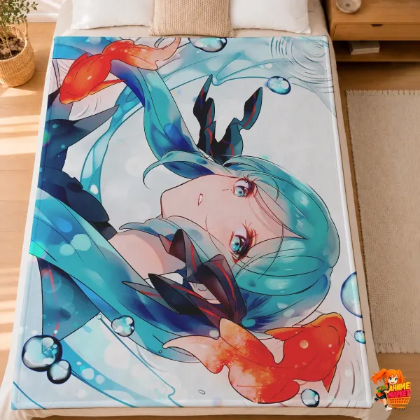 Плед с принтом Hatsune Miku Хацунэ Мику Плед с принтом Hatsune Miku Хацунэ Мику
