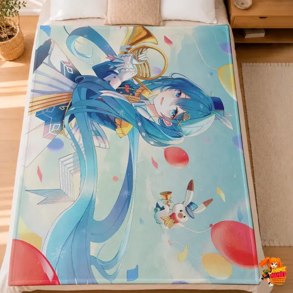 Плед с принтом Hatsune Miku Хацунэ Мику Плед с принтом Hatsune Miku Хацунэ Мику