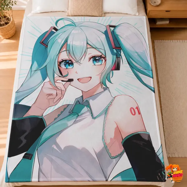Плед с принтом Hatsune Miku Хацунэ Мику Плед с принтом Hatsune Miku Хацунэ Мику
