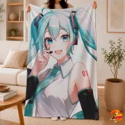Плед с принтом Hatsune Miku Хацунэ Мику