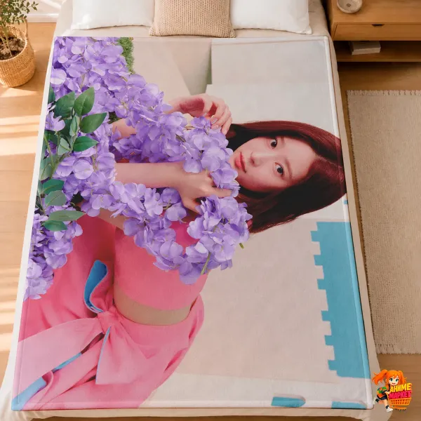 Плед с принтом k-pop Iz*One Ким Минджу Плед с принтом k-pop Iz*One Ким Минджу