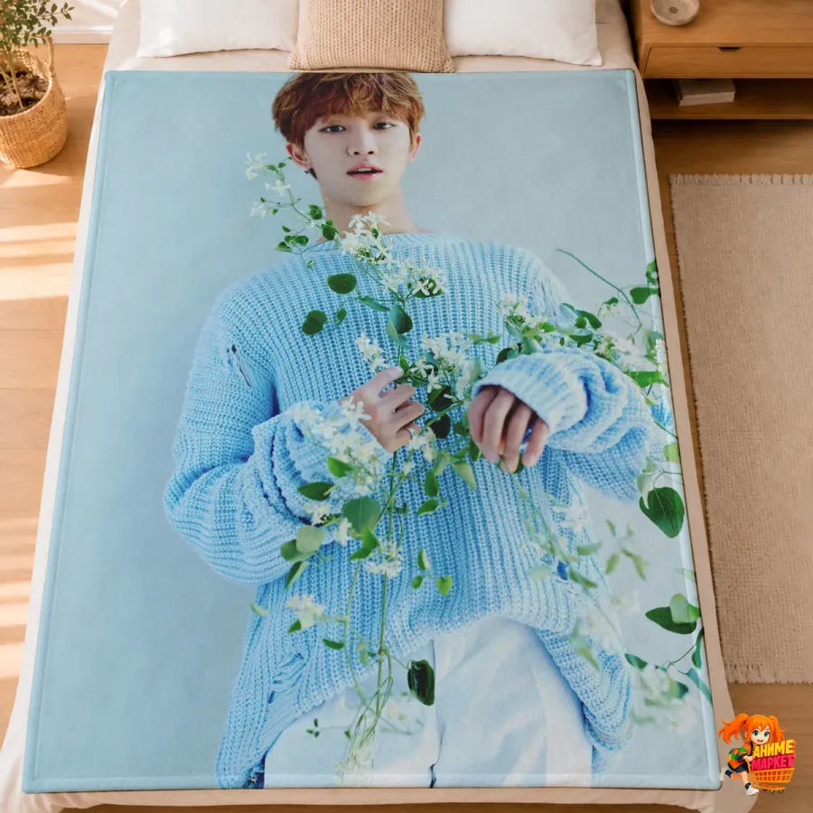 Плед с принтом k-pop Seventeen