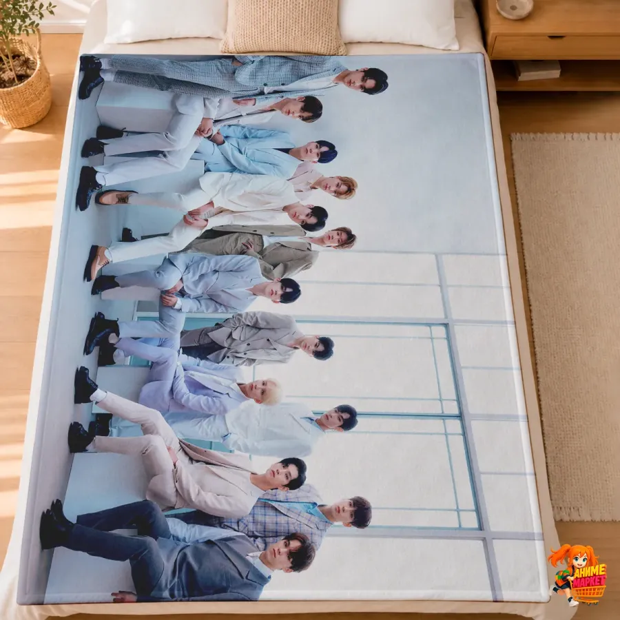 Плед с принтом k-pop Seventeen
