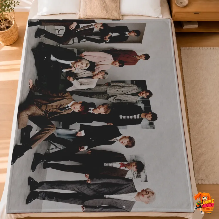 Плед с принтом k-pop Seventeen