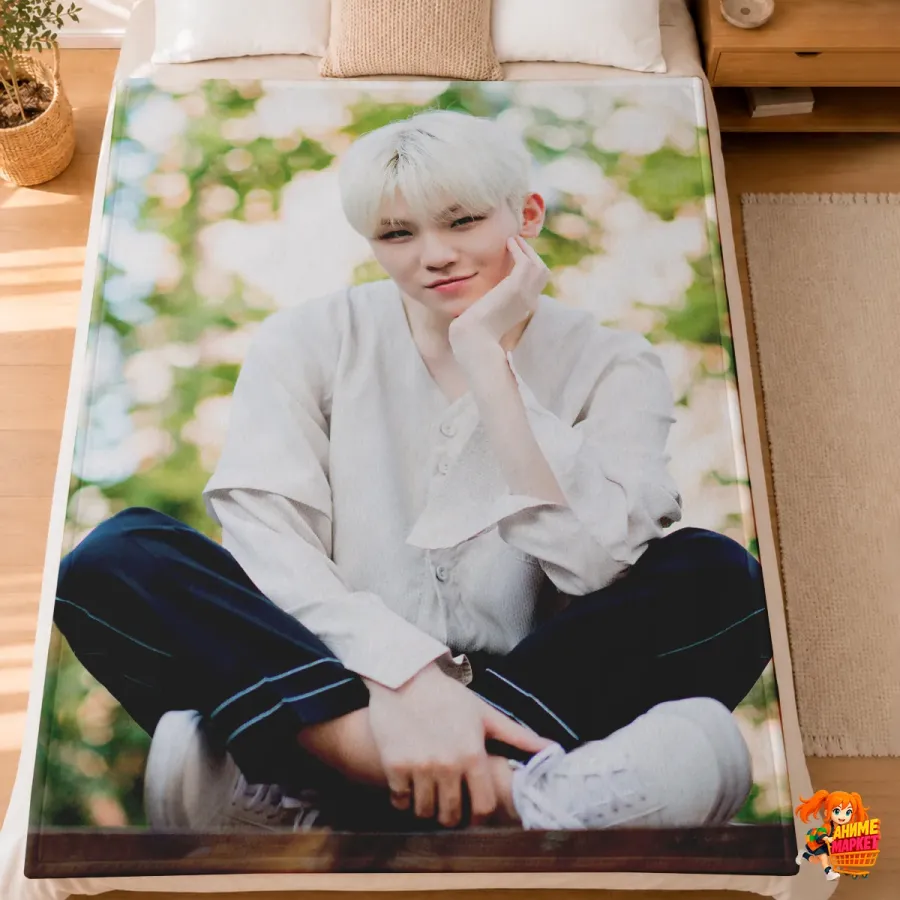 Плед с принтом k-pop Seventeen