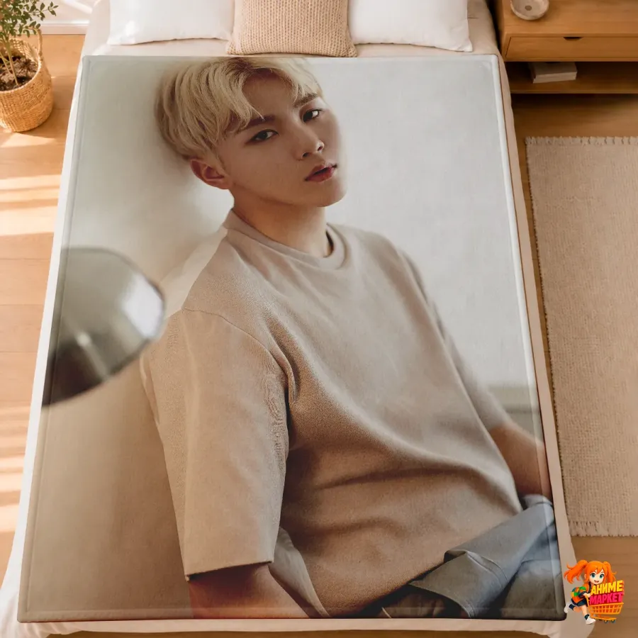 Плед с принтом k-pop Seventeen
