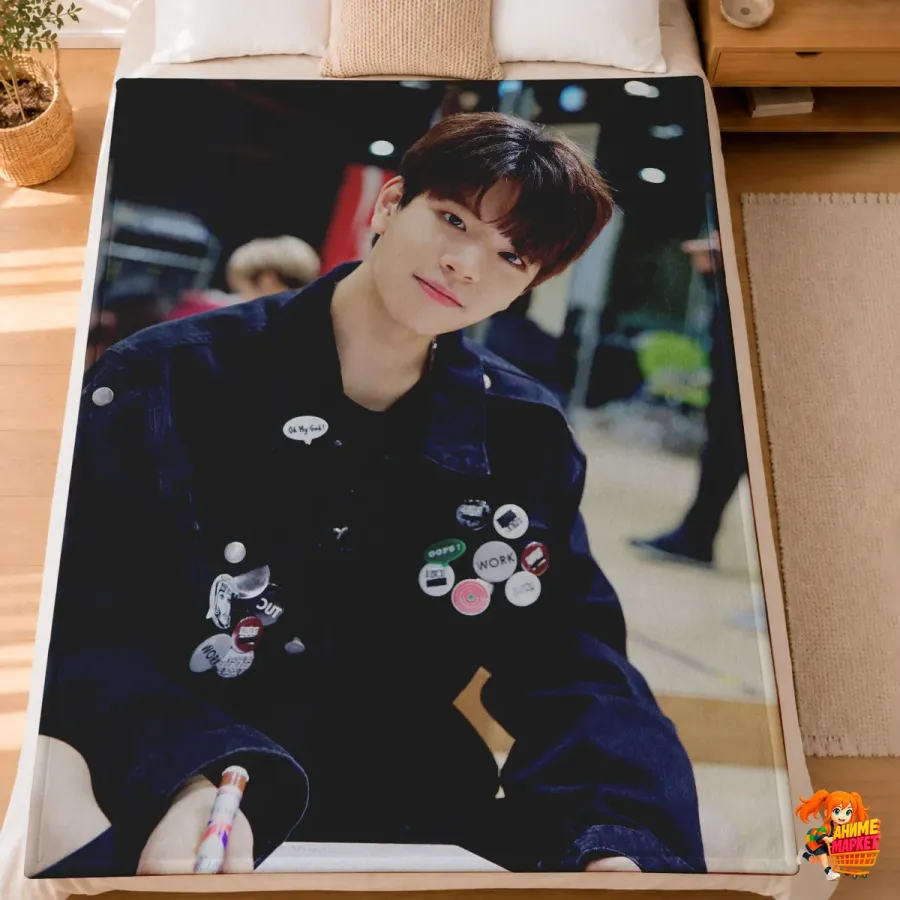 Плед с принтом k-pop Stray Kids