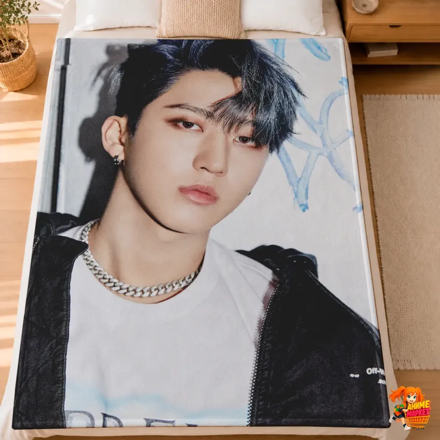 Плед с принтом k-pop Stray Kids