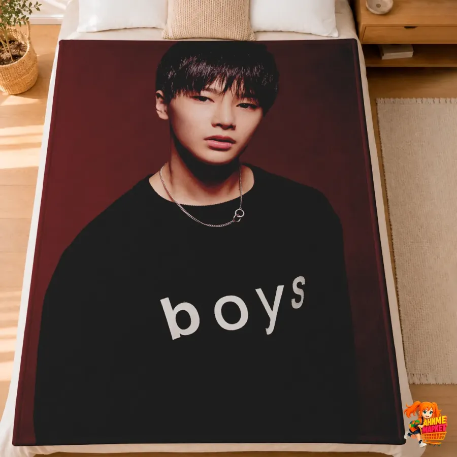 Плед с принтом k-pop Stray Kids