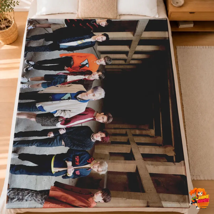 Плед с принтом k-pop Stray Kids
