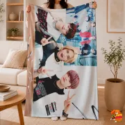 Плед с принтом k-pop Stray Kids