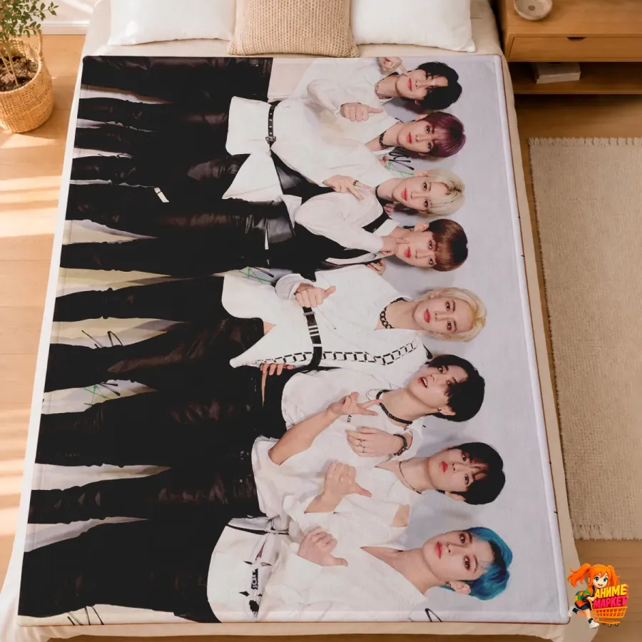 Плед с принтом k-pop Stray Kids