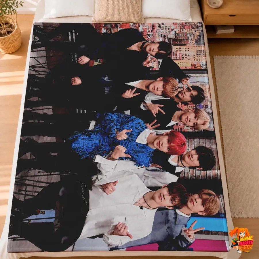 Плед с принтом k-pop Stray Kids