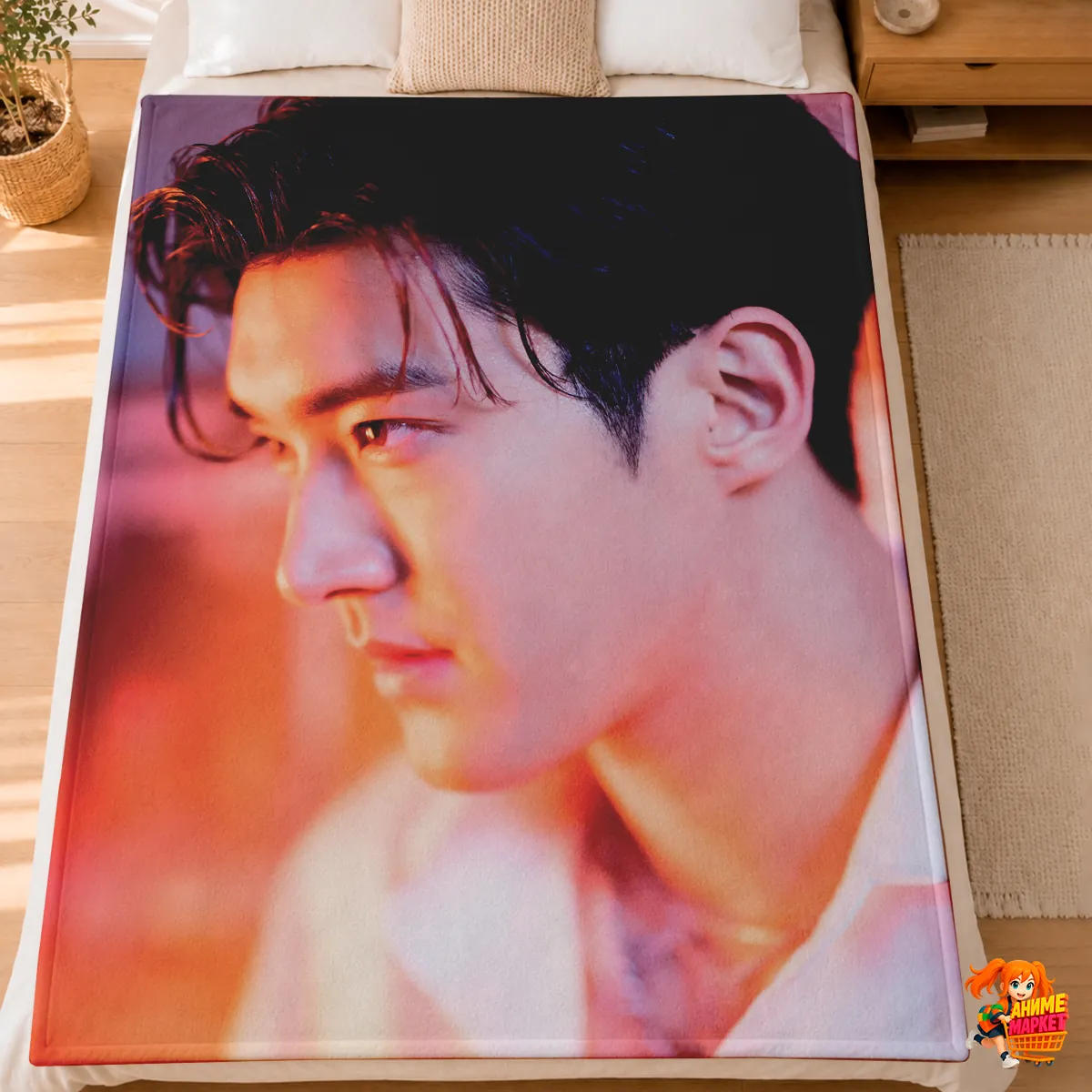 Плед с принтом k-pop Super Junior
