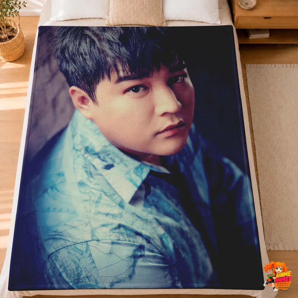 Плед с принтом k-pop Super Junior