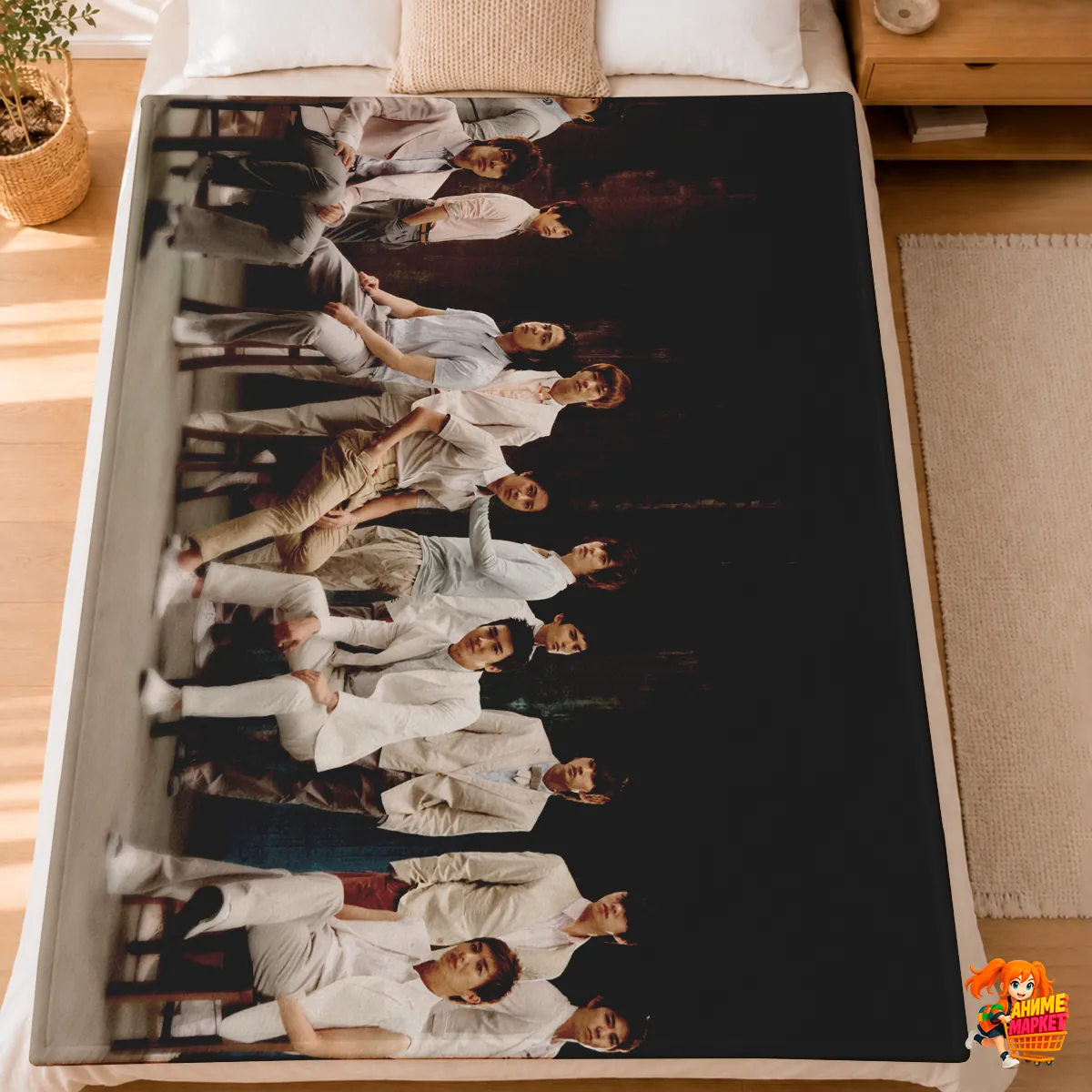 Плед с принтом k-pop Super Junior