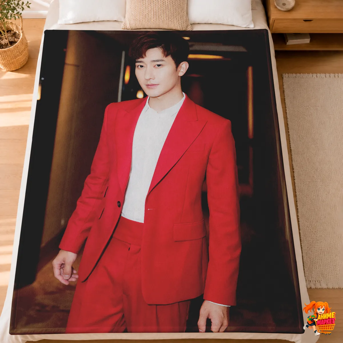 Плед с принтом k-pop Super Junior