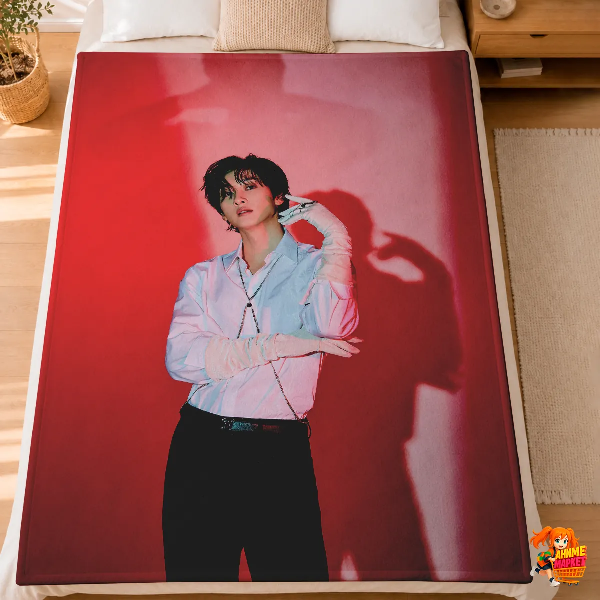 Плед с принтом k-pop Super Junior
